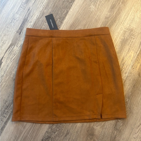 Rust Mini Skirt - Picture 2 of 3